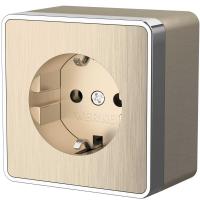 Розетка с заземлением Werkel Gallant шампань рифленый W5071010 4690389164491