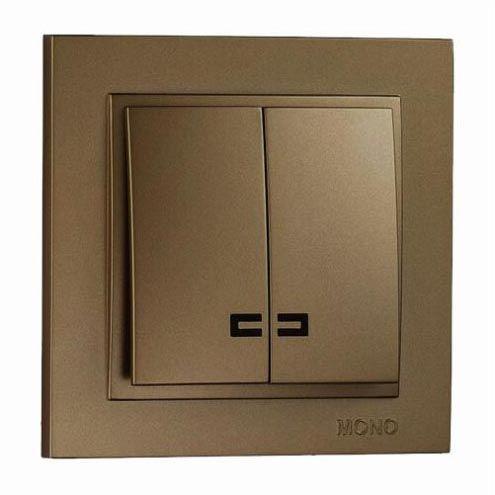 Выключатель Mono Electric Despina двухклавишный с подсветкой бронза 102-232325-103 Выключатель Mono Electric Despina двухклавишный с подсветкой бронза 102-232325-103