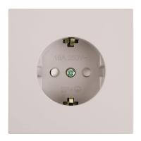 Розетка 1-местная с защитной шторкой с/з (механизм), Stekker, 250В, 16А Мия, RST16-3110-08, пудровый жемчуг 50484