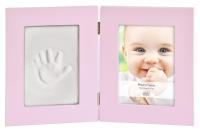 Фоторамка Innova PI07885 Фоторамка 13*18 + набор для лепки Baby Keepsake photo and imprint kit розовая, МДФ Б0032001