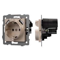 Механизм розетки с USB зарядкой SCT-MUAA-PL-GD-V (250V, 16A) Arlight 049821