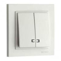 Выключатель Mono Electric Despina двухклавишный с подсветкой слоновая кость 102-010025-103 Выключатель Mono Electric Despina двухклавишный с подсветкой слоновая кость 102-010025-103