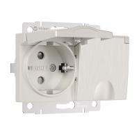 Розетка двойная влагозащищенная с заземлением с защитной крышкой и шторками Werkel перламутровый рифленый W1172213 4690389178122 Розетка двойная влагозащищенная с заземлением с защитной крышкой и шторками Werkel перламутровый рифленый W1172213 4690389178122