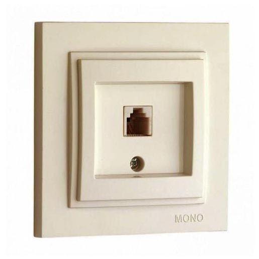 Розетка телефонная RJ11 Mono Electric Despina 3 кат крем 102-170005-124 Розетка телефонная RJ11 Mono Electric Despina 3 кат крем 102-170005-124