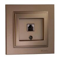 Розетка телефонная RJ11 Mono Electric Despina 3 кат бронза 102-232305-124 Розетка телефонная RJ11 Mono Electric Despina 3 кат бронза 102-232305-124