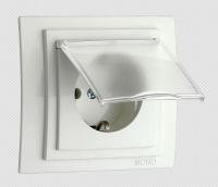 Розетка 2К+З Mono Electric Larissa 16A 250V с крышкой винтовое подключение белый 103-191921-118 Розетка 2К+З Mono Electric Larissa 16A 250V с крышкой винтовое подключение белый 103-191921-118