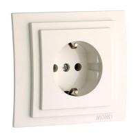 Розетка 2К+З Mono Electric Larissa 16A 250V винтовое подключение слоновая кость 103-010121-117 Розетка 2К+З Mono Electric Larissa 16A 250V винтовое подключение слоновая кость 103-010121-117