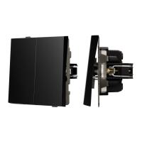 Механизм выключателя двухклавишный проходной SWT-TENDO-MKP2-PL-BK (230V, 10A) Arlight 054067
