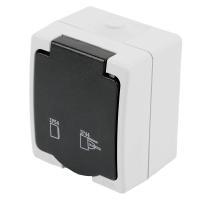 Розетка 1-местная с крышкой Stekker Велена PST16-11-54 32755