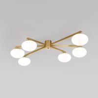 Потолочная люстра Eurosvet Opaline 70220/6 латунь Smart