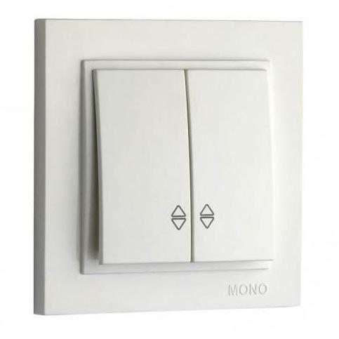 Выключатель Mono Electric Despina двухклавишный проходной жемчуг 102-252523-111 Выключатель Mono Electric Despina двухклавишный проходной жемчуг 102-252523-111