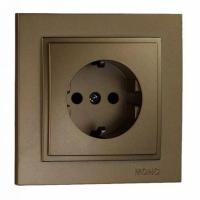 Розетка 2К+З Mono Electric Despina 16A 250V винтовое подключение бронза 102-232321-117 Розетка 2К+З Mono Electric Despina 16A 250V винтовое подключение бронза 102-232321-117