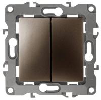 Выключатель двухклавишный ЭРА 12 10AX 250V 12-1104-13 Б0019288 Выключатель двухклавишный ЭРА 12 10AX 250V 12-1104-13 Б0019288