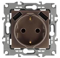 Розетка ЭРА Intro Solo Schuko P+E 16A 250V со шторками 2хUSB бронза 12-4109-13 Б0047847 Розетка ЭРА Intro Solo Schuko P+E 16A 250V со шторками 2хUSB бронза 12-4109-13 Б0047847