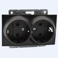 Розетка 2К+З двойная Mono Electric Despina/ Larissa 16A 250V винтовое подключение графит 500-002004-120 Розетка 2К+З двойная Mono Electric Despina/ Larissa 16A 250V винтовое подключение графит 500-002004-120