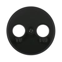 Накладка LK Studio розетки TV+FM, 2 отверстия (черный) Vintage 885208-1