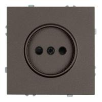 Розетка 1-местная с защитной шторкой (механизм), Stekker, б/з, 250В, 16А Эмили, RST16-5109-09, антрацит, soft touch 49928