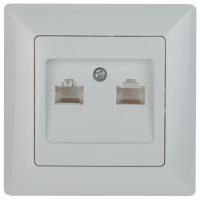 Розетка компьютерная 2xRJ45 ЭРА Intro Solo белый 4-304-01 Б0043389 Розетка компьютерная 2xRJ45 ЭРА Intro Solo белый 4-304-01 Б0043389