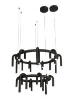 Люстра подвесная Alfa Light F4324-30 D80+D60 black