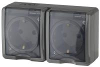 Розетка ЭРА Эксперт 2х2P+E IP54 со шторками 16A 250V 11-2404-03 Б0020719 Розетка ЭРА Эксперт 2х2P+E IP54 со шторками 16A 250V 11-2404-03 Б0020719