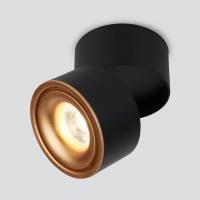 Светодиодный спот Elektrostandard DLR031 15W 4200K 3100 черный матовый/золото a050528 Светодиодный спот Elektrostandard DLR031 15W 4200K 3100 черный матовый/золото a050528