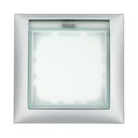 Рамка LK Studio универсальная защитная с крышкой для выключателей и розеток (серебристый металлик) 869103-1