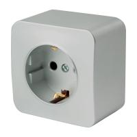 Розетка 2P+PE Stekker София серебро MST16-11-03 49326