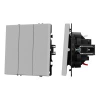 Механизм выключателя трехклавишный непроходной SWT-NOBE-MK03-SFPL-IS (230V, 10A) Arlight 061800