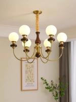 Люстра подвесная Alfa Light F3824-05 BK+GD E27*6