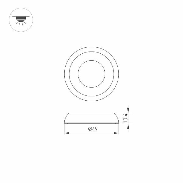 Накладка Arlight ART-Deck-Cap-Dome-R50 024932 Накладка Arlight ART-Deck-Cap-Dome-R50 024932