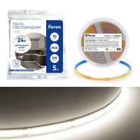 Светодиодная лента Feron 320SMD (2110) 10Вт/м 24V IP20 4000К LS530 48264