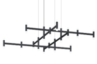 Люстра подвесная Alfa Light F3024-08 MAT BLACK