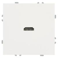 Розетка HDMI 2.0 Type A (механизм), STEKKER, серия Эмили, RST00-5118-01, белый фарфор, soft touch 50163