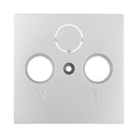 Накладка LK Studio розетки TV+FM+SAT, 2(3) отверстия (серебристый металлик) LK60 865203-1