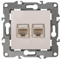 Розетка информационная 2XRJ45 ЭРА 12 12-3108-02 Б0014730 Розетка информационная 2XRJ45 ЭРА 12 12-3108-02 Б0014730