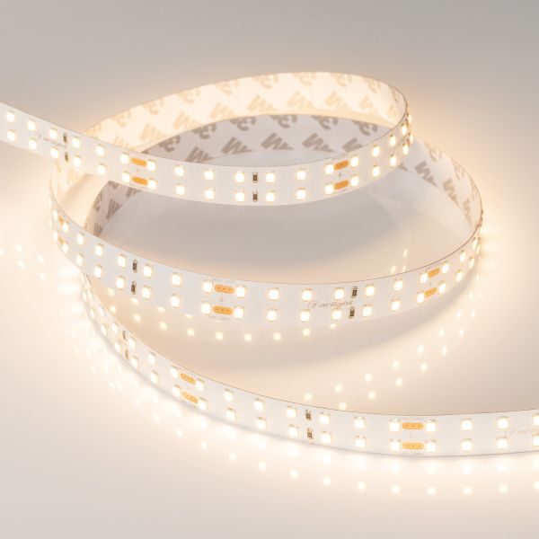 Светодиодная лента Arlight 20W/m 196LED/m 2835SMD теплый белый 5M 019091(2)