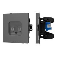 Механизм компьютерной розетки двойной SCT-TENDO-MPC2-SFPL-GR (RJ-45, CAT6) Arlight 054597