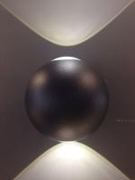 Уличный настенный светодиодный светильник Elvan GW-161A/2-6W-NH-Bk