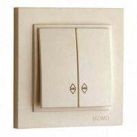 Выключатель Mono Electric Despina двухклавишный проходной крем 102-170023-111 Выключатель Mono Electric Despina двухклавишный проходной крем 102-170023-111