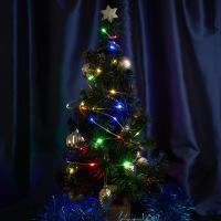 Светодиодная гирлянда Feron CL577 линейная Роса (на плоском проводе) 220V мультиколор c питанием от сети 48618