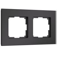 Рамка Werkel Senso на 2 поста черный, стекло soft-touch W0023108 4690389200373