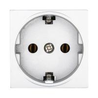 Розетка LK Studio с з/к, без шторок (серебристый металлик) LK45 851303