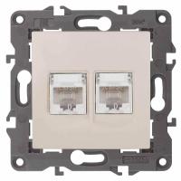 Розетка информационная 2XRJ45 ЭРА Elegance 14-3108-02 Б0034309 Розетка информационная 2XRJ45 ЭРА Elegance 14-3108-02 Б0034309