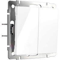 Выключатель двухклавишный с самовозвратом Werkel белый W1122401 4690389192319