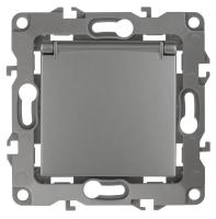 Розетка ЭРА 12 2P E Schuko со шторками с крышкой 16A 250V 12-2103-12 Б0019327 Розетка ЭРА 12 2P E Schuko со шторками с крышкой 16A 250V 12-2103-12 Б0019327