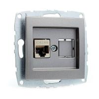 Розетка компьютерная RJ45 Mono Electric Despina/ Larissa 6 кат антрацит 500-002405-125 Розетка компьютерная RJ45 Mono Electric Despina/ Larissa 6 кат антрацит 500-002405-125