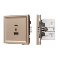 Механизм USB розетки SCT-TENDO-MUAC-PL-GD (5V, 3A, QC3) Arlight 054097