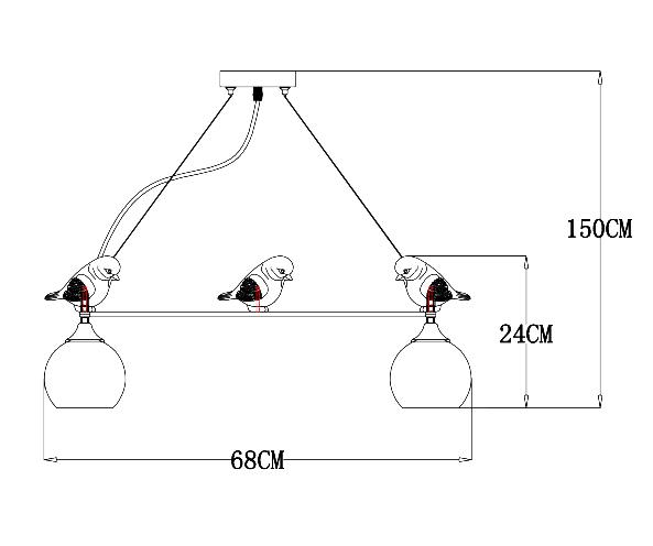 Подвесная люстра Arte Lamp Gemelli A2150SP-5WG
