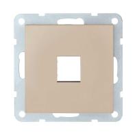 Накладка с суппортом розетки компьютерной и телефонной на 1 вход LK Studio (шампань) БЕЗ механизма LK80, 846106-0