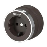 Розетка с заземлением Werkel Vintage мокко матовый/хром W5871052 4690389174711 Розетка с заземлением Werkel Vintage мокко матовый/хром W5871052 4690389174711